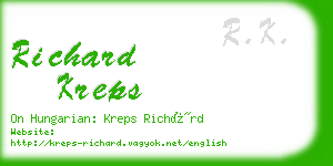 richard kreps business card